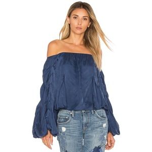Lovers and Friends X Revolve Laura Blouse in Azure Medium